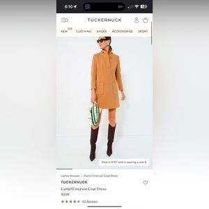 Tuckernuck Camel Emerson Coat Dress Size S